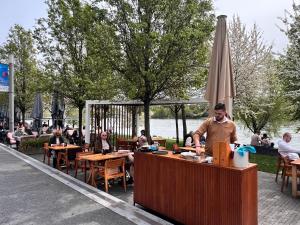 Hostia v ubytovaní River front Mezonet Eurovea