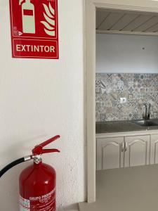 Eldhús eða eldhúskrókur á Vivienda Vacacional Tinisagua (Ventanas del Atlántico 3)