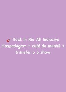 Rock in rico all inclusive hexagon cafe de manilla transfer p di Recanto Natural - Rock In Rio All Inclusive a Rio de Janeiro