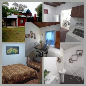 a collage of photos of a bathroom and a house at Esquina Sur in Esquina