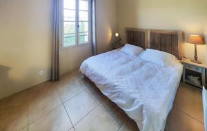 una camera da letto con un letto bianco e una finestra di Nice Home In Saint-Laurent-De-La-Ca a Saint-Laurent-de-la-Cabrerisse Altre 21 foto