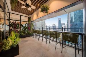 Balkón nebo terasa v ubytování SSAW Hotel (Jiefangbei Hongyadong Branch)