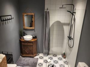 Koupelna v ubytování Hubane majake Kärdla südames ootab külalisi! + 12 fotografií
