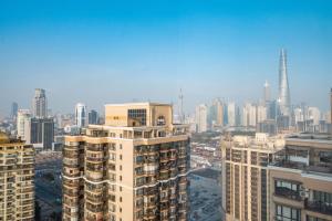 上海景观或在公寓看到的城市景观