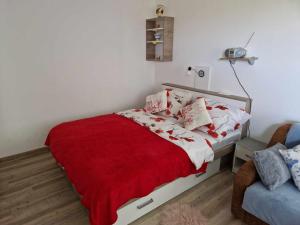 Postel nebo postele na pokoji v ubytování Apartma Petja