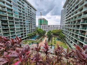 an aerial view of a city with tall buildings at 2-4 Pax Spacious Living @ Mount Austin, JB #02 in Johor Bahru