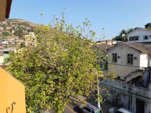 a tree on the side of a building next to a street at Hostel 22 in Niterói +9 photos
