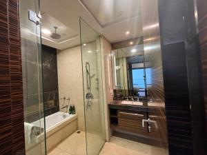 Koupelna v ubytování Guangzhou City Inn Hotel Apartment Pazhou