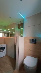 バンスカー・ビストリツァにあるMestsky byt-City Flatのバスルーム(トイレ、洗濯機付)