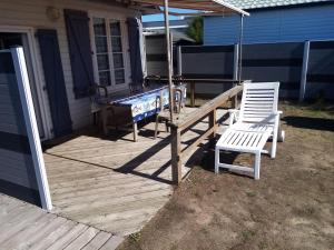 Balkón nebo terasa v ubytování Chalet bois