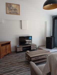 TV a/nebo společenská místnost v ubytování Le gîte du Galou