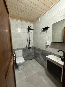 y baño con aseo y lavamanos. en NİRVANA SUITE HOTEL, en Trabzon