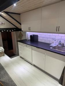 Virtuvė arba virtuvėlė apgyvendinimo įstaigoje Koselig låve