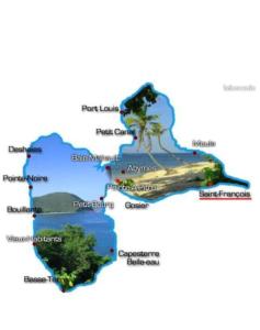 une carte d'akureyri et de ses îles dans l'établissement Pa ni problème, à Saint-François