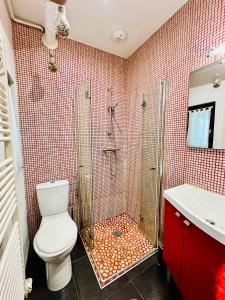 Koupelna v ubytování Gîte Lorelei Obernai Centre Ville 2 à 4 personnes + 7 fotografií
