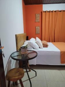 Casa Meu Cantinho客房内的一张或多张床位