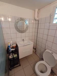 Et badeværelse på Kaz à Marga