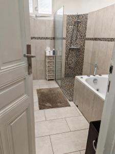 Kylpyhuone majoituspaikassa Grand Appartement vue tour effel