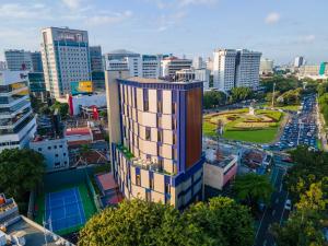 Nespecifikovaný výhled na destinaci Jakarta nebo výhled na město při pohledu z hotelu