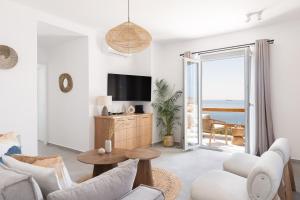 A television and/or entertainment centre at Villa Lefko