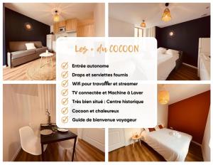 Łóżko lub łóżka w pokoju w obiekcie Le Cocoon - Home Homy