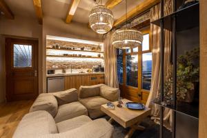 A seating area at Chalet Azanias Kalavryta