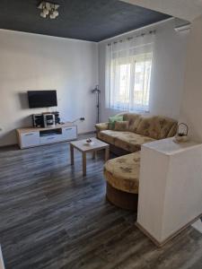 Televízia a/alebo spoločenská miestnosť v ubytovaní APARTMAN J&M