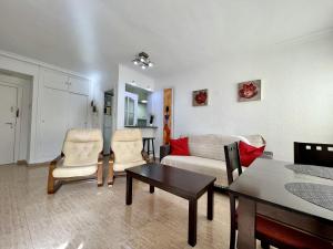 A seating area at Las Palomas Beach