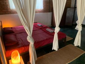 Кровать или кровати в номере Villas in Wellness Centre with Sauna