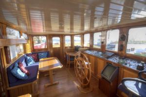 a view of the inside of a boat at Botel Sailing Home in Amsterdam