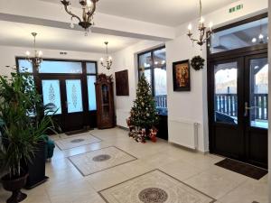 Lobi atau kawasan kaunter penerimaan di Pensiunea Izvorul Liniștii