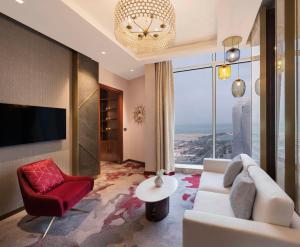 TV tai viihdekeskus majoituspaikassa Velero Hotel Doha Lusail