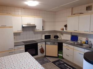 Kuchyň nebo kuchyňský kout v ubytování Gasthaus Elbe