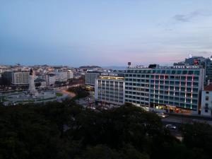 里斯本景观或在酒店看到的城市景观