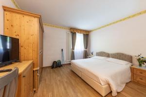 Televízia a/alebo spoločenská miestnosť v ubytovaní Hotel Plank