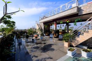 Aman Homestay, A Boutique Hotel的阳台或露台