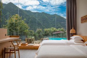 山景或在酒店看到的山景