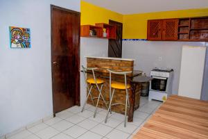 مطبخ أو مطبخ صغير في Pousada Flat Castor