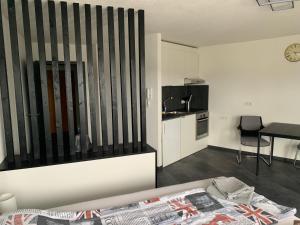 Kuchyň nebo kuchyňský kout v ubytování Apartment Aqualonnähe