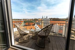 Balcony o terrace sa Traumhafte Stadtwohnung im Zentrum von Kempten
