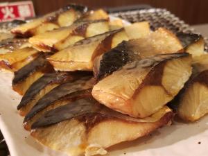 a pile of food sitting on a plate at Dormy Inn Express Koriyama in Koriyama