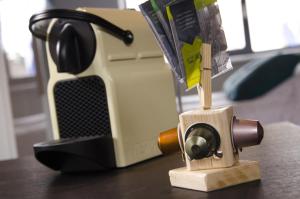 a toaster sitting on top of a table at Jambon in Uden