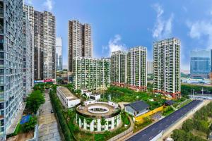 Vista generica su Bao'an o vista sulla città dall'interno dell'appartamento