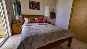 Postel nebo postele na pokoji v ubytování Grapevines Villas Makrygialos