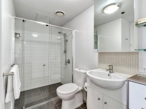 Koupelna v ubytování SKD Suites