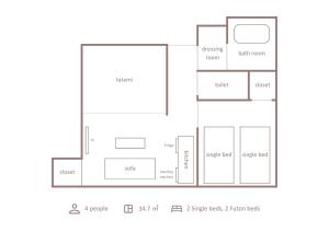 a schematic diagram of a building at Minn Nijo-jo in Kyoto