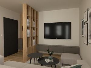 TV a/nebo společenská místnost v ubytování Elisa Apartment
