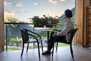 A balcony or terrace at Hotel Belvedere Wellness&SPA