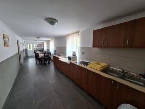Kuchyň nebo kuchyňský kout v ubytování Sándor Panzió