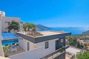 a villa with a view of the ocean at Villa Sheyma in Kalkan